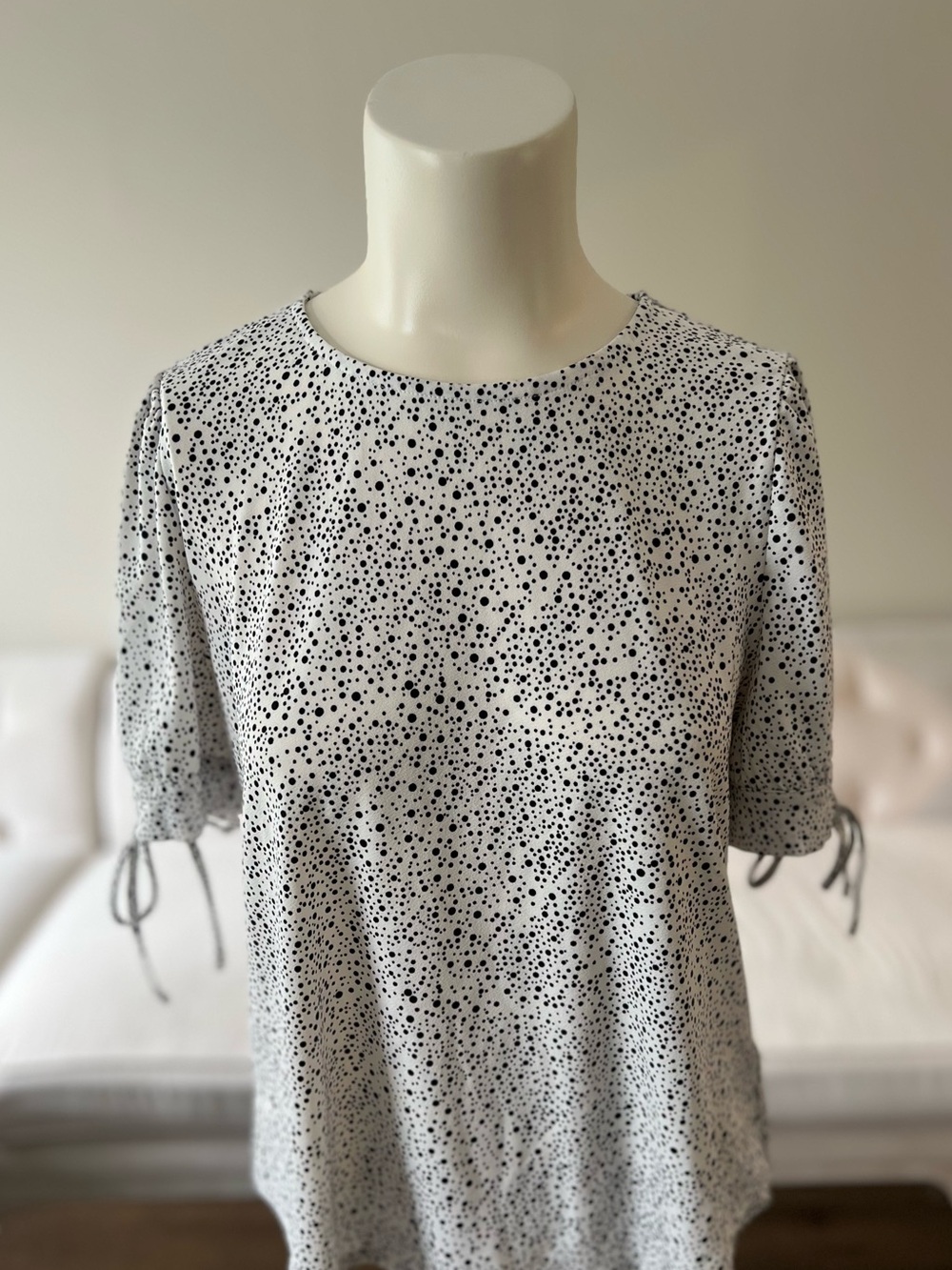 NWT Adrianna Papell Tie-Sleeve Blouse Professional Business Casual Workwear